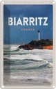 Blechschild 18x12 cm Biarritz France MeerGeschenk Bildmotiv Reisemotiv Abenteuer Reisen Urlaub