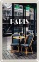 Blechschild 18x12 cm Paris Cafe Retro Reiseziel Poster Bildmotiv Reisemotiv Abenteuer Reisen Urlaub