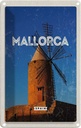 Blechschild 18x12 cm Mallorca Spain Retro Windmühle Bildmotiv Reisemotiv Abenteuer Reisen Urlaub