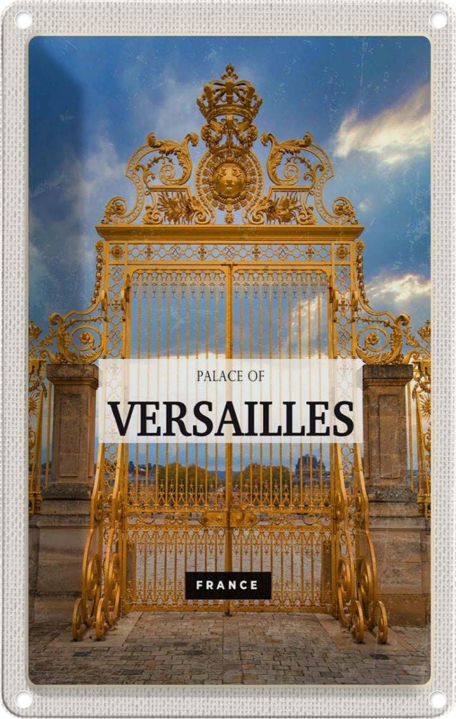 [LA-1781968] Blechschild 18x12 cm Palace of Versailles France Tourismus Bildmotiv Reisemotiv Abenteuer Reisen Urlaub
