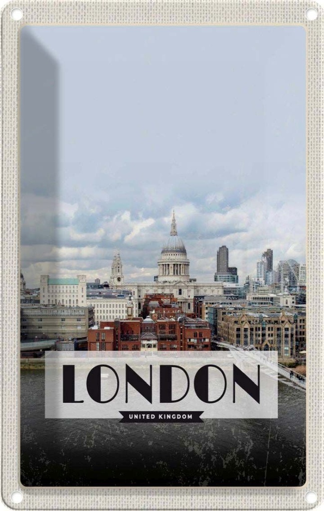 [LA-1781985] Blechschild 18x12 cm London United Kingdom Foto Poster Bildmotiv Reisemotiv Abenteuer Reisen Urlaub