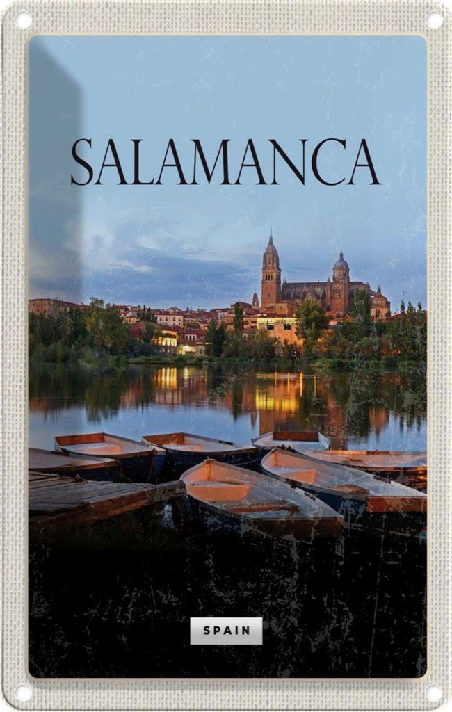 [LA-1782029] Blechschild 18x12 cm Salamanca Spain Retro Bildmotiv Reisemotiv Abenteuer Reisen Urlaub