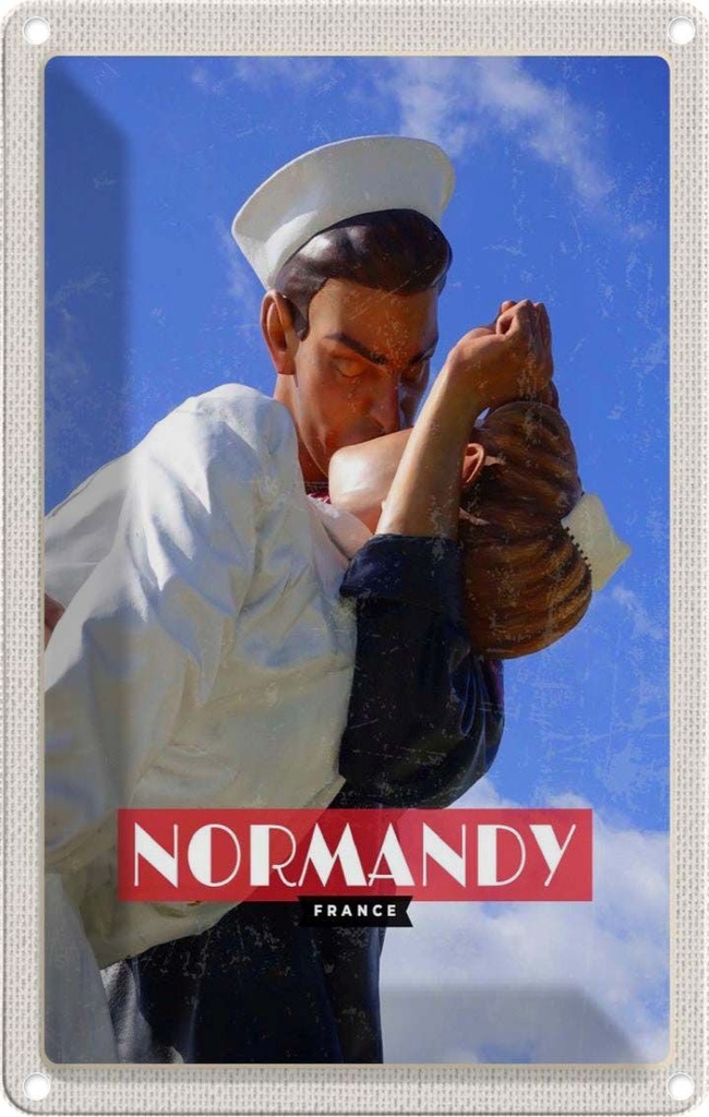 [LA-1782044] Blechschild 18x12 cm Normandy France Mémorial de Caen Bildmotiv Reisemotiv Abenteuer Reisen Urlaub