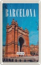 Blechschild 18x12 cm Barcelona Spain Architektur Retro Bildmotiv Reisemotiv Abenteuer Reisen Urlaub Häuser