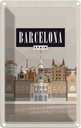 Blechschild 18x12 cm Barcelona Spain malerisches Bild Bildmotiv Reisemotiv Abenteuer Reisen Urlaub