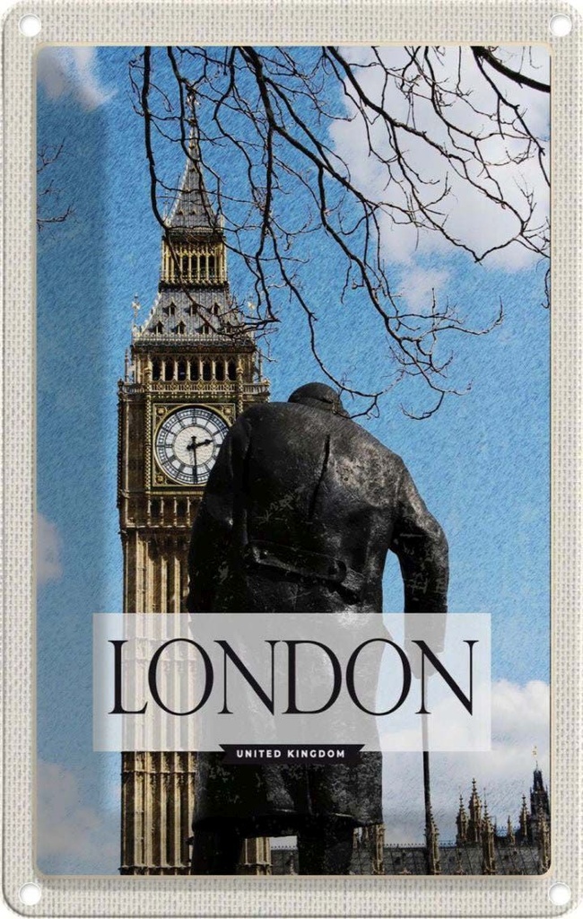 [LA-1782095] Blechschild 18x12 cm London UK Big Ben Reiseziel Bildmotiv Reisemotiv Abenteuer Reisen Urlaub