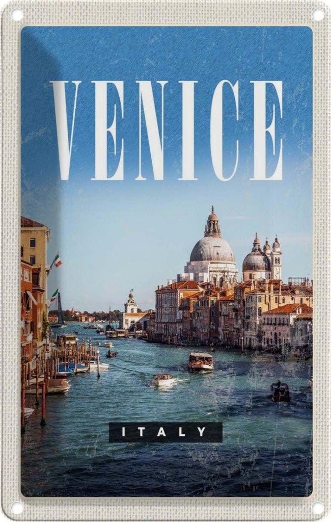 [LA-1782099] Blechschild 18x12 cm Venice Italy Kathedrale Geschenk Bildmotiv Reisemotiv Abenteuer Reisen Urlaub
