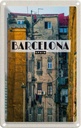 Blechschild 18x12 cm Barcelona Spain alte Häuser Bildmotiv Reisemotiv Abenteuer Reisen Urlaub