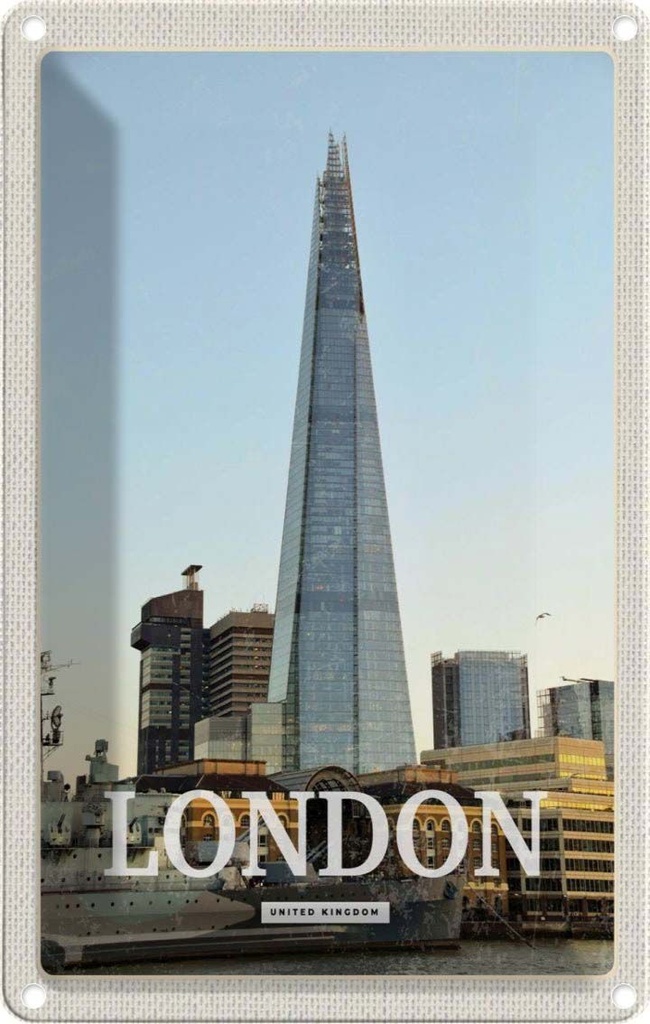[LA-1782117] Blechschild 18x12 cm London Stadt United Kingdom Bildmotiv Reisemotiv Abenteuer Reisen Urlaub
