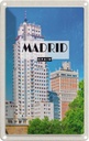 Blechschild 18x12 cm Madrid Spanien Architektur Hochhaus Bildmotiv Reisemotiv Abenteuer Reisen Urlaub Häuser