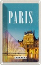 Blechschild 18x12 cm Paris Frankreich Nacht Architektur Häuser