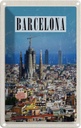 Blechschild 18x12 cm Barcelona Spanien Blick auf Stadt Bildmotiv Reisemotiv Abenteuer Reisen Urlaub