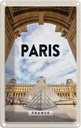 Blechschild 18x12 cm Paris Frankreich Louvre Abenteuer Reisen Urlaub