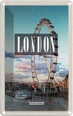 Blechschild 18x12 cm London Engalnd Eye Bildmotiv Reisemotiv Abenteuer Reisen Urlaub