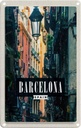 Blechschild 18x12 cm Barcelona Spanien Gasse Panorama Bildmotiv Reisemotiv Abenteuer Reisen Urlaub