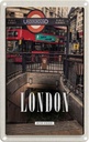 Blechschild 18x12 cm London England Underground Train Bildmotiv Reisemotiv Abenteuer Reisen Urlaub