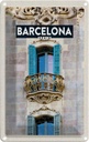 Blechschild 18x12 cm Barcelona Spanien Balkon Trip Bildmotiv Reisemotiv Abenteuer Reisen Urlaub