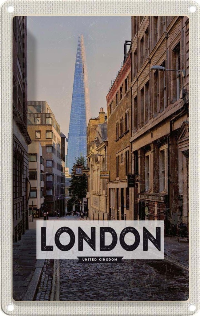 [LA-1782177] Blechschild 18x12 cm London UK Innenstadt Reiseziel Trip Bildmotiv Reisemotiv Abenteuer Reisen Urlaub