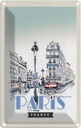 Blechschild 18x12 cm Paris Frankreich Stadt Kunstbild Bildmotiv Reisemotiv Abenteuer Reisen Urlaub
