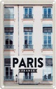 Blechschild 18x12 cm Paris Frankreich Architektur Stadt Häuser