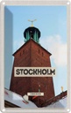 Blechschild 18x12 cm Stockholm Schweden Schnee Reise Bildmotiv Reisemotiv Abenteuer Reisen Urlaub