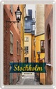 Blechschild 18x12 cm Stockholm Schweden Altstadt Gasse Bildmotiv Reisemotiv Abenteuer Reisen Urlaub