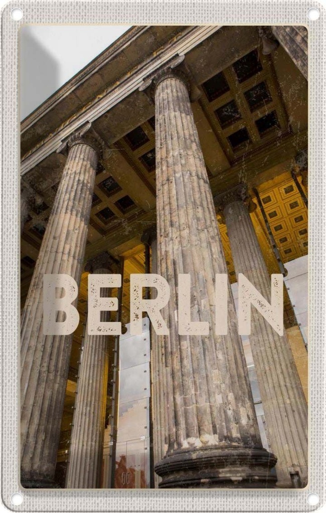 [LA-1782232] Blechschild 18x12 cm Berlin DE Brandenburger Tor Bildmotiv Reisemotiv Abenteuer Reisen Urlaub