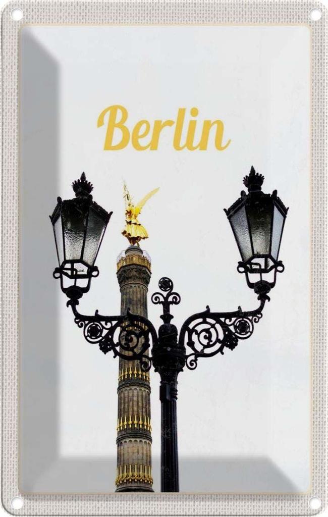 [LA-1782234] Blechschild 18x12 cm Berlin Deutschland Siegessäule Reise Bildmotiv Reisemotiv Abenteuer Reisen Urlaub