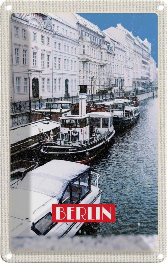[LA-1782243] Blechschild 18x12 cm Berlin Deutschland BRD Bild Bildmotiv Reisemotiv Abenteuer Reisen Urlaub