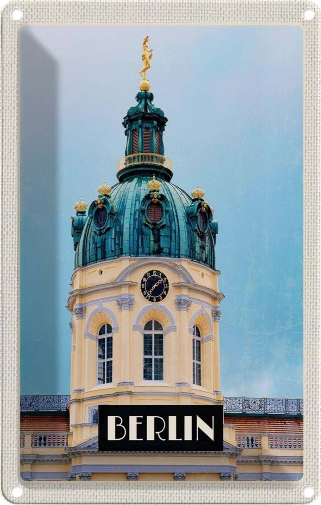 [LA-1782249] Blechschild 18x12 cm Berlin Deutschland Hauptstadt Bildmotiv Reisemotiv Abenteuer Reisen Urlaub