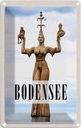 Blechschild 18x12 cm Bodensee Deutschland Statue Frau Bildmotiv Reisemotiv Abenteuer Reisen Urlaub
