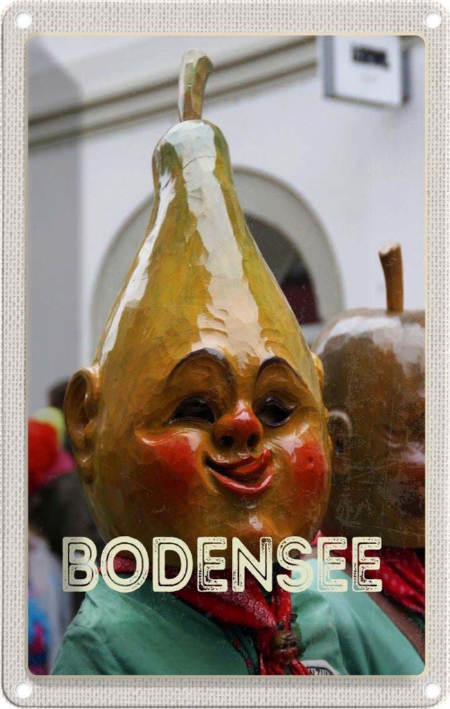 [LA-1782277] Blechschild 18x12 cm Bodensee Deutschland Gemälde Bildmotiv Reisemotiv Abenteuer Reisen Urlaub