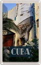 Blechschild 18x12 cm Cuba Karibik Gemälde auf Hauswand Bildmotiv Reisemotiv Abenteuer Reisen Urlaub