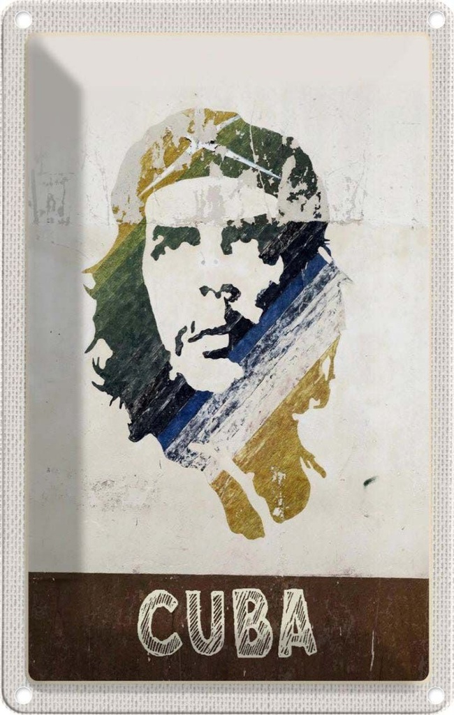 [LA-1782304] Blechschild 18x12 cm Cuba Karibik Che Guevara Frieden Bildmotiv Reisemotiv Abenteuer Reisen Urlaub