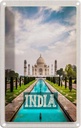 Blechschild 18x12 cm Indien Taj Mahal Agra Garten Bildmotiv Reisemotiv Abenteuer Reisen Urlaub