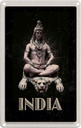 Blechschild 18x12 cm Indien Gott Buddhismus Löwe Meditieren Bildmotiv Reisemotiv Abenteuer Reisen Urlaub