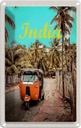 Blechschild 18x12 cm Indien Straße Urlaub Tuk Taxi Asien Bildmotiv Reisemotiv Abenteuer Reisen