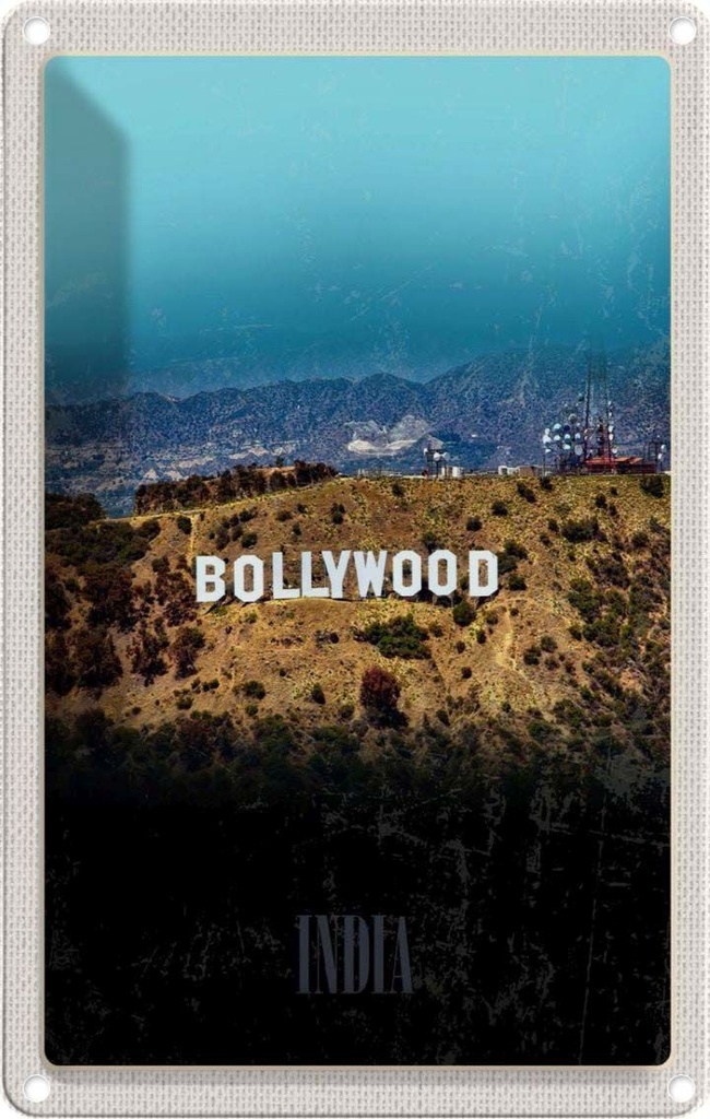 [LA-1782333] Blechschild 18x12 cm Bollywood Indien Star indische Filme Bildmotiv Reisemotiv Abenteuer Reisen Urlaub