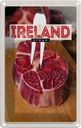 Blechschild 18x12 cm Irland Essen rotes Steak Fleisch Bildmotiv Reisemotiv Abenteuer Reisen Urlaub