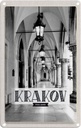 Blechschild 18x12 cm Krakow Kleinpolen schwarz weiß Gang Bildmotiv Reisemotiv Abenteuer Reisen Urlaub