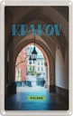 Blechschild 18x12 cm Krakow Gebäude Terrasse Reise Sommer Bildmotiv Reisemotiv Abenteuer Reisen Urlaub