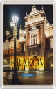 Blechschild 18x12 cm Krakow Polen Urlaub Stadt bei Nacht Laterne Bildmotiv Reisemotiv Abenteuer Reisen