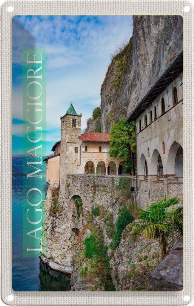 [LA-1782368] Blechschild 18x12 cm Isola Bella Borromäische Inseln Bildmotiv Reisemotiv Abenteuer Reisen Urlaub