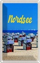 Blechschild 18x12 cm Nordsee Strand Strandkorb Meer Bildmotiv Reisemotiv Abenteuer Reisen Urlaub