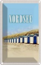 Blechschild 18x12 cm Nordsee Strand Strandhäuschen Sonne Bildmotiv Reisemotiv Abenteuer Reisen Urlaub