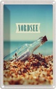 Blechschild 18x12 cm Nordsee Strand Meer Flaschenpost Bildmotiv Reisemotiv Abenteuer Reisen Urlaub