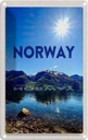 Blechschild 18x12 cm Norwegen Meer Strand Europa Gebirge Bildmotiv Reisemotiv Abenteuer Reisen Urlaub