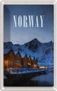 Blechschild 18x12 cm Norwegen Winter Schneesort Bildmotiv Reisemotiv Abenteuer Reisen Urlaub
