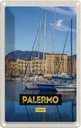Blechschild 18x12 cm Palermo Italien Meer Boote Bildmotiv Reisemotiv Abenteuer Reisen Urlaub