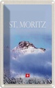 Blechschild 18x12 cm St. Moritz Urlaub Aussicht auf Berg Spitze Bildmotiv Reisemotiv Abenteuer Reisen